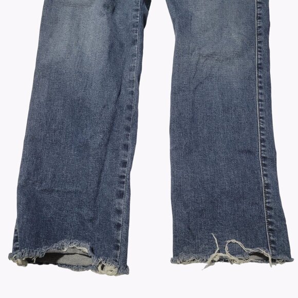 Joes Jeans Womens Size 26 Straight Leg Mid Rise Medium Wash Raw Hems Denim Pants - Picture 4 of 7